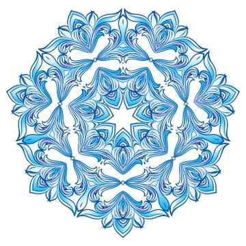 Blue Snowflake Ilustration Stock Illustration