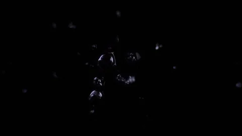 Blue snowflake melts in the dark Stock Footage 73181130