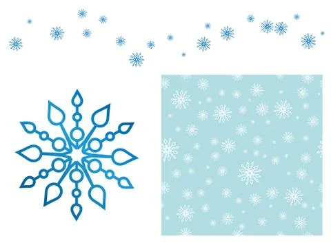 Blue snowflake pattern Illustrazione stock