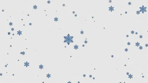 Blue snowflake rainfall animation. snow microscopic for christmas animation Video stock 269432448