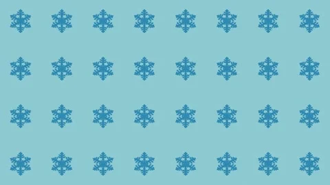 Blue Snowflake Seamless Pattern Stock Footage 312458611