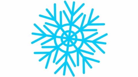 Blue snowflake spin white Stock Footage 208906944
