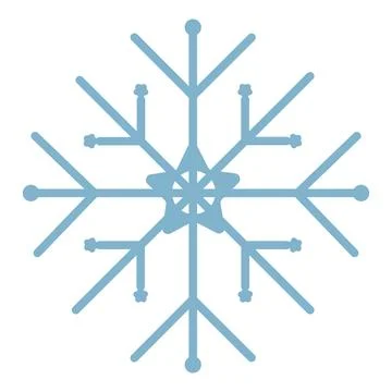 Blue snowflake with a star Stock Illustration