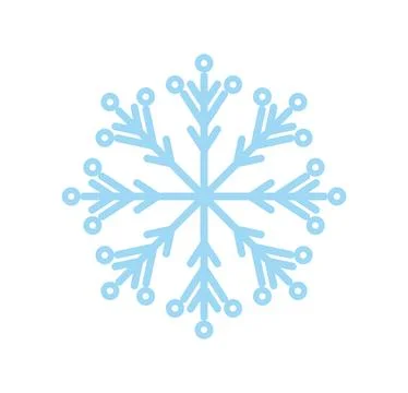 Blue Snowflake Vector Icon Stock Illustration