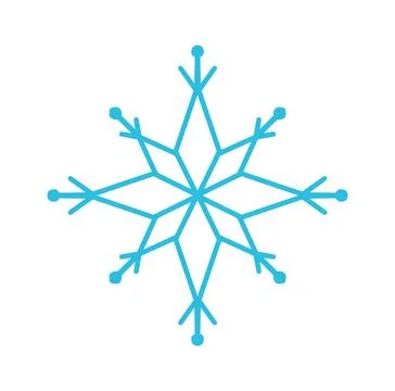 Blue snowflake vector illustration icon for winter season and christmas holiday Stock Illustration