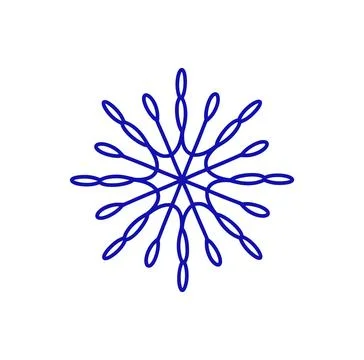 Blue snowflake vector illustration for winter season and christmas holiday Stock Illustration