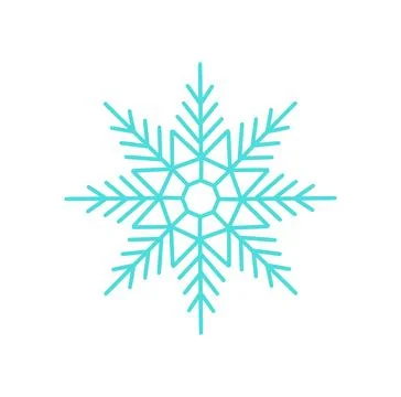 Blue snowflake vector illustration for winter icon season and christmas holiday Stock Illustration