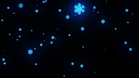 Blue snowflake in white and black alpha luma 4k background overlay Stock Footage 256696745