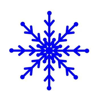 Blue snowflake on a white background Stock Illustration