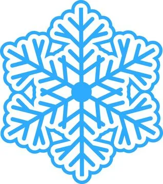 Blue snowflake on white background. Vector illustration. Stock Illustration