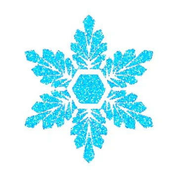Blue snowflake on white Illustration