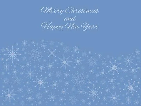 Blue snowflakes on a blue background. イラスト素材