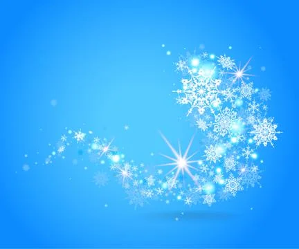 Blue snowflakes design Stock Illustration