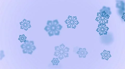 Blue snowflakes flow flat animation Stock Footage 58015930