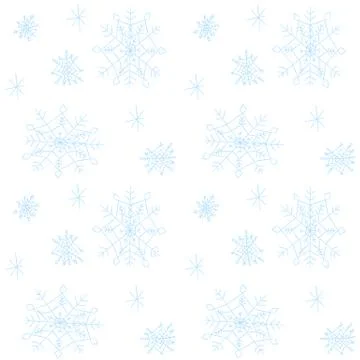 Blue snowflakes Stock Illustration