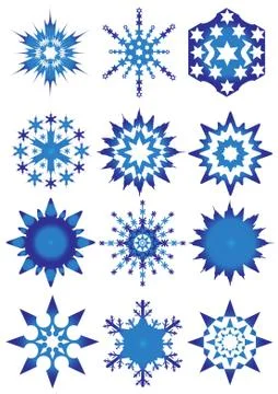 Blue snowflakes Stock Illustration
