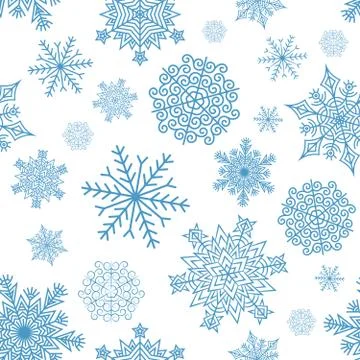 Blue snowflakes Stock Illustration