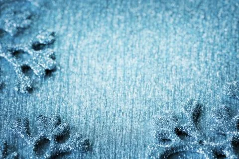 Blue snowflakes Stock Photos