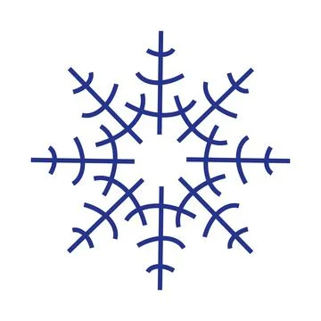 Blue Snowflakes on the white backgraund. Vector illustration. Stock Illustration