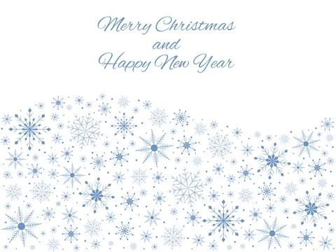 Blue snowflakes on a white background. Vector. イラスト素材