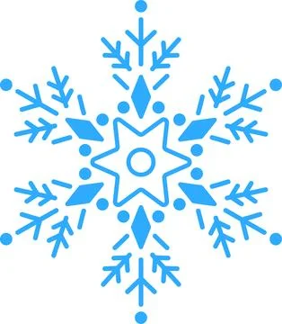 Blue snowflakes white background. Vector illustration. Stock Illustration