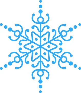 Blue snowflakes white background. Vector illustration. Stock Illustration