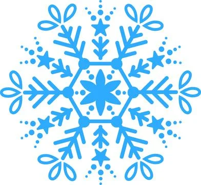 Blue snowflakes white background. Vector illustration. Stock Illustration