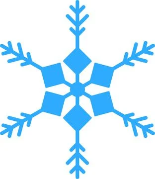 Blue snowflakes on white background. Vector illustration. Stock Illustration