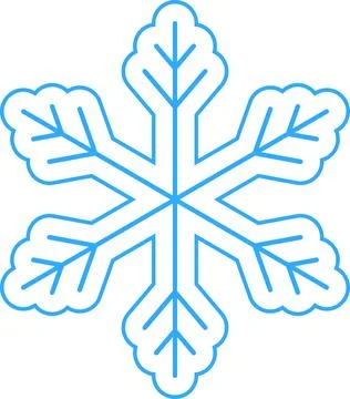 Blue snowflakes on white background. Vector illustration. Stock Illustration