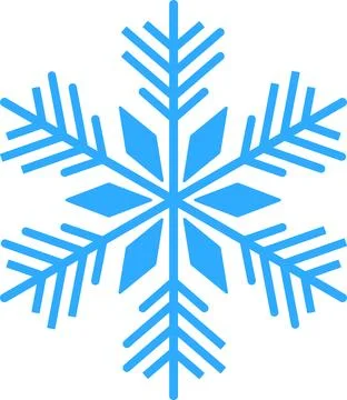 Blue snowflakes on white background. Vector illustration. Stock Illustration