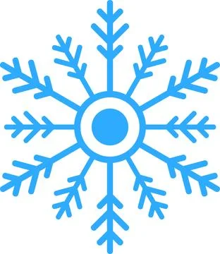 Blue snowflakes on white background. Vector illustration. Stock Illustration