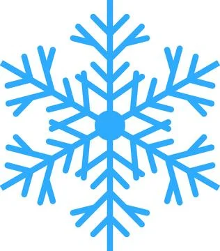 Blue snowflakes on white background. Vector illustration. Stock Illustration