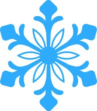 Blue snowflakes on white background. Vector illustration. Stock Illustration
