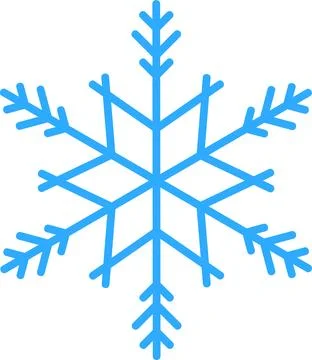 Blue snowflakes on white background. Vector illustration. Stock Illustration