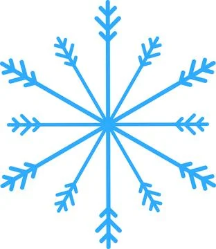 Blue snowflakes on white background. Vector illustration. Stock Illustration