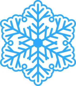 Blue snowflakes on white background. Vector illustration. Stock Illustration