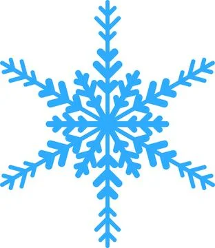 Blue snowflakes on white background. Vector illustration. Stock Illustration