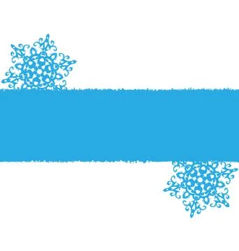Blue snowflakes on white Illustrazione stock
