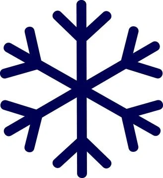 Blue Snowflakes Winter Crystal Flat Icon Stock Illustration