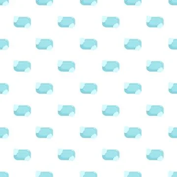 Blue soap bar with foam pattern background Stock Illustration