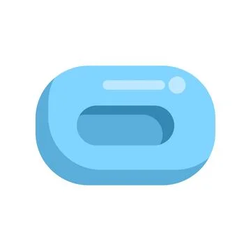 Blue soap bar icon representing hygiene and cleanliness Stockillustratie