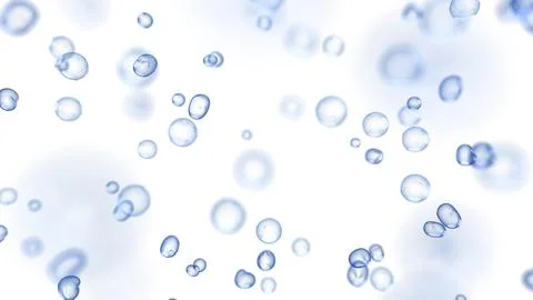 Blue soap bubbles floating on a transparent background, perfect for overlay and Stock Illustration