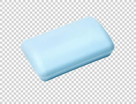 Blue soap isolated Stock Photos