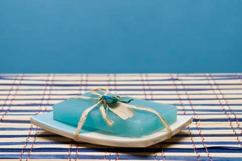Blue soaps. Stock Photos