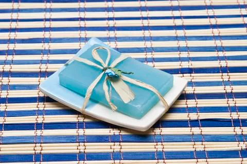 Blue soaps. Stock Photos