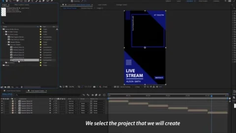 Blue Social Media Stories Stock After Effects