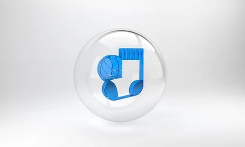 Blue Socks icon isolated on grey background. Glass circle button. 3D render i Illustrazione stock