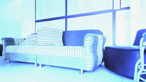 Blue Sofa Stock Footage 305924858