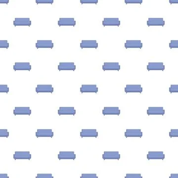 Blue sofa furniture repeating pattern seamless background Stock-Illustration