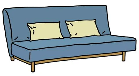 Blue sofa Stock Illustration